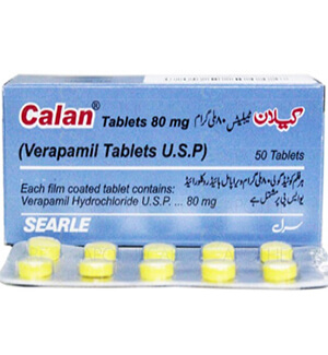 Buy Calan (Verapamil) 80mg Tablets  x 1's