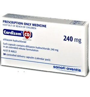 Buy Cardizem (Diltiazem) 240mg Capsules  x 1's