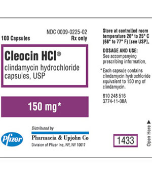 Buy Cleocin (Clindamycin) 150mg Capsules  x 1's