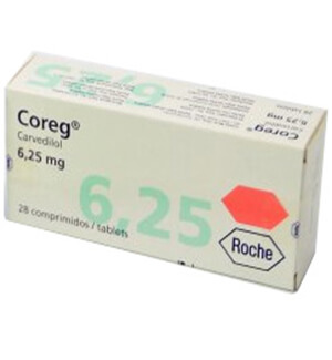 Buy Coreg (Carvedilol) 6.25mg Tablets  x 1's
