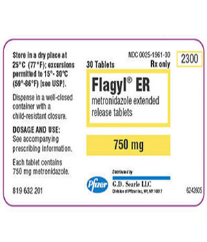 Buy Flagyl ER 750mg tablets  x 1's