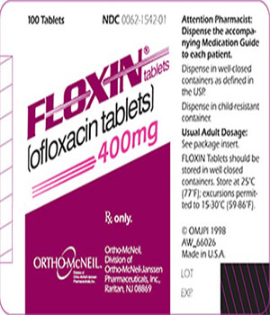 Buy Floxin (Ofloxacin) 400mg Tablets  x 1's