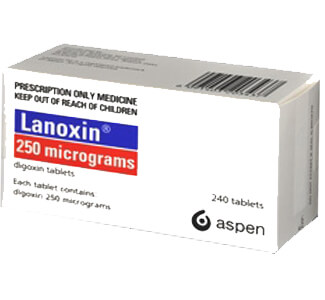 Buy Lanoxin (Digoxin) 250mcg tablets  x 1's