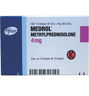 Buy Medrol (Methylprednisolone) 4mg Tablets  x 1's