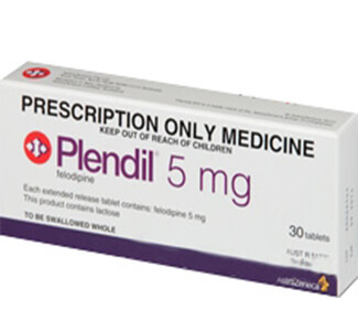 Buy Plendil (Felodipine) 5mg Tablets  x 1's