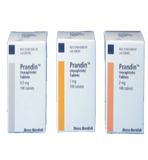 Buy Prandin (Repaglinide) 0.5mg 1mg 2mg Tablets  x 1's