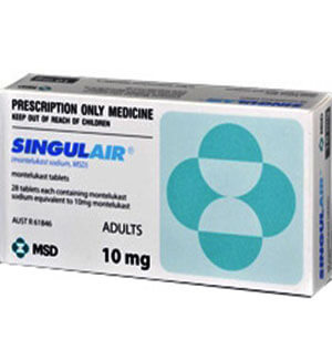 Buy Singulair (Montelukast) 10mg Tablets  x 1's