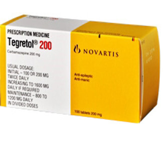 Buy Tegretol (Carbamazepine) 200mg Tablets  x 1's