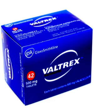 Buy Valtrex (Valacyclovir) 500mg  x 1's