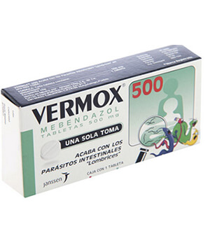 Buy Vermox (Mebendazole) 500mg  x 1's