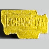 Buy Yellow And White Technogym 330mg  MDMA  x 1's