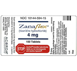 Buy Zanaflex (Tizanidine) 4mg Tablets  x 1's