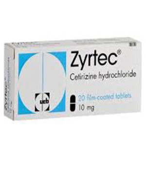 Buy Zyrtec (Cetirizine) 10mg Tablets  x 1's