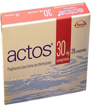 Buy Actos (Pioglitazone) 30mg  x 1's