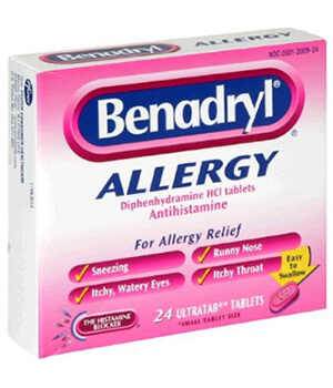 Buy Benadryl (Diphenhydramine) 25mg Tablets  x 1's