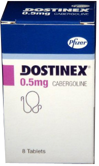 Buy Dostinex (Cabergoline) 0.5mg Tablets  x 1's