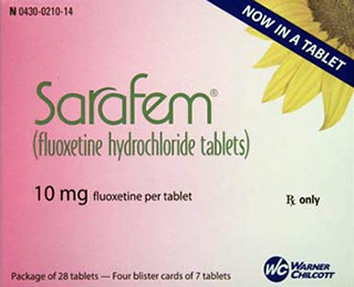 Buy Sarafem (Fluoxetine) 10mg Tablets  x 1's